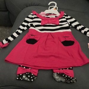 NWT Baby Girl 2 piece Outfit-Size 12 months